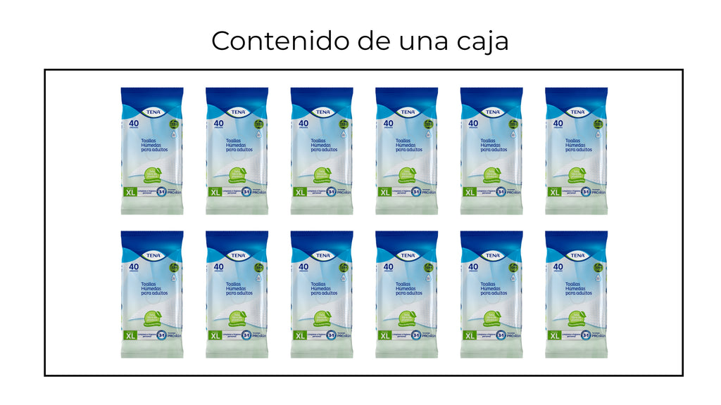 TENA Toallas Húmedas 3 en 1
