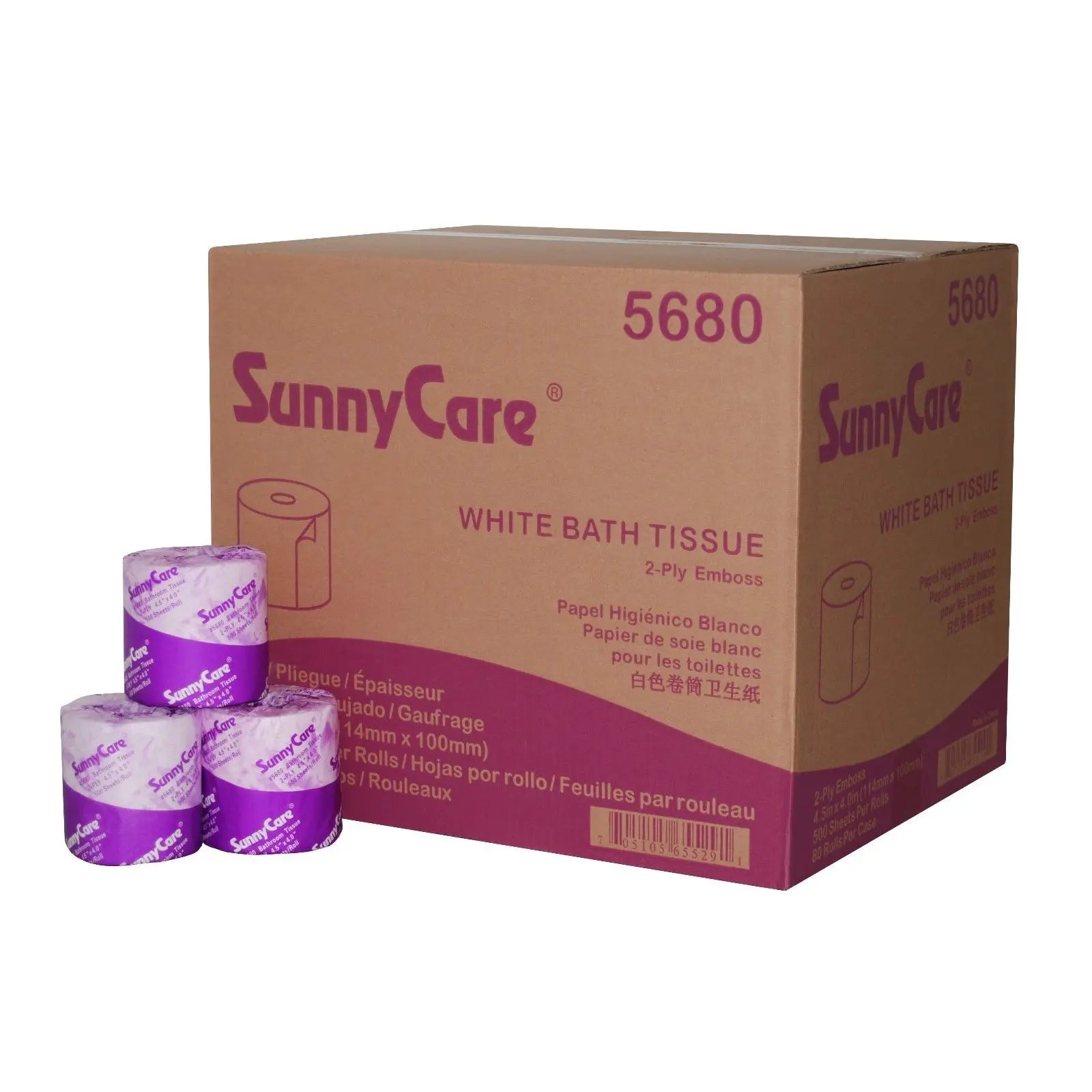 SunnyCare® Bathroom tissue White Virgin Two-ply Premium - 96 rollos