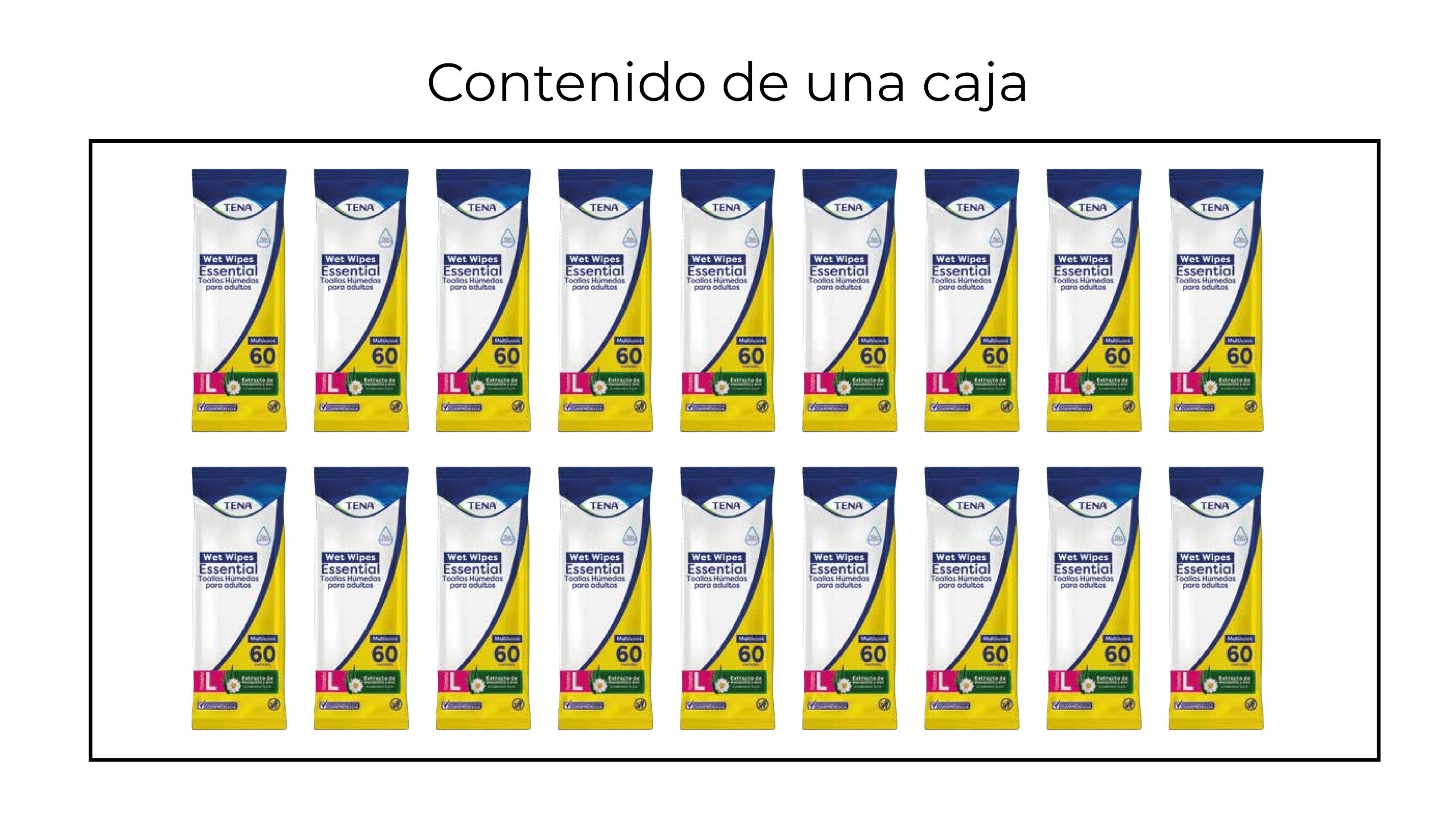 TENA Toallas Húmedas Essentials